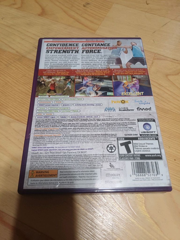 xbox360 키넥트 운동 셀프 디펜스 트레이닝 캠프 이미지
