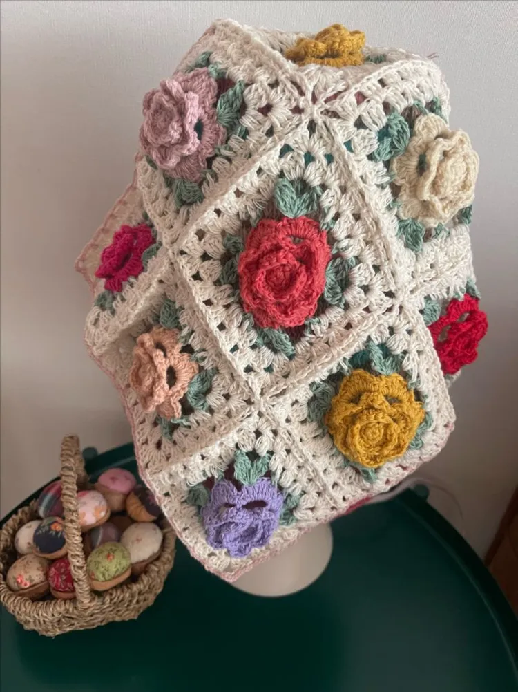 장미 뜨개 이미지