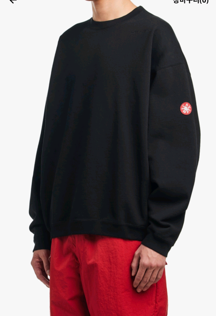 25fw 카브엠트 맨투맨 블랙 m 이미지