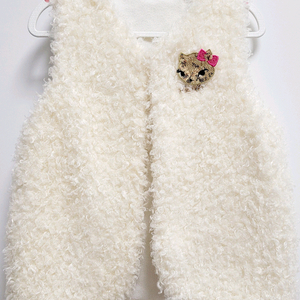 프렌치캣 뽀글이 양털 베스트 조끼 120사이즈 이미지