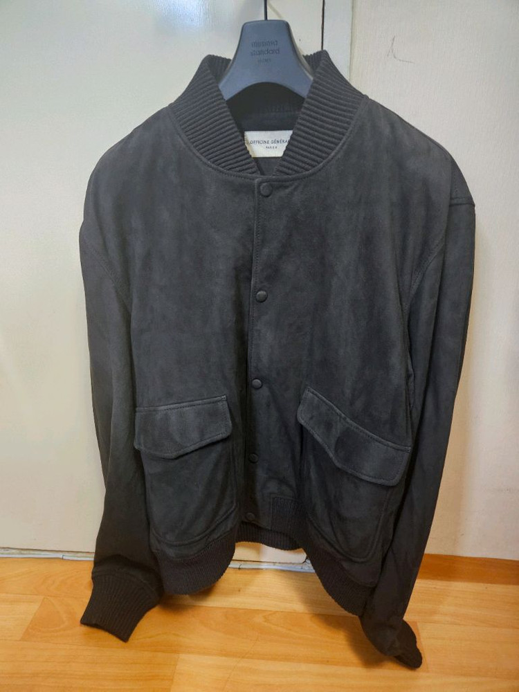 105 XL) 오피신 제네랄 염소가죽 고트스킨 스웨이드 A-2 블루종 가죽자켓 이미지