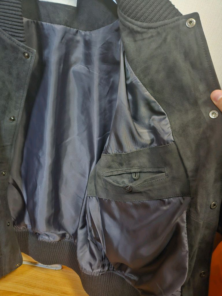 105 XL) 오피신 제네랄 염소가죽 고트스킨 스웨이드 A-2 블루종 가죽자켓 이미지