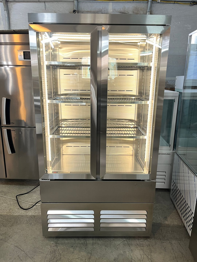 한성 정육쇼케이스 냉동고 냉장고 여닫이 올스텐 업소용 고기숙성고 4단 간냉식 앞문형 이미지