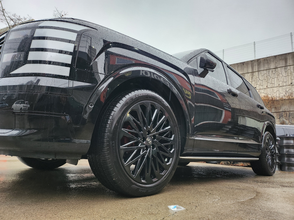 올뉴 팰리세이드LX3 21인치 캘리그라피 블랙휠 순정휠 중고휠 팝니다 이미지