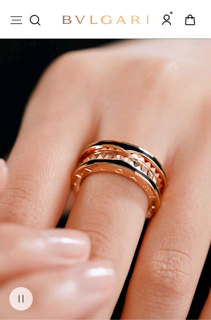 불가리 정품 비제로원 락2밴드링 반지 54호 이미지