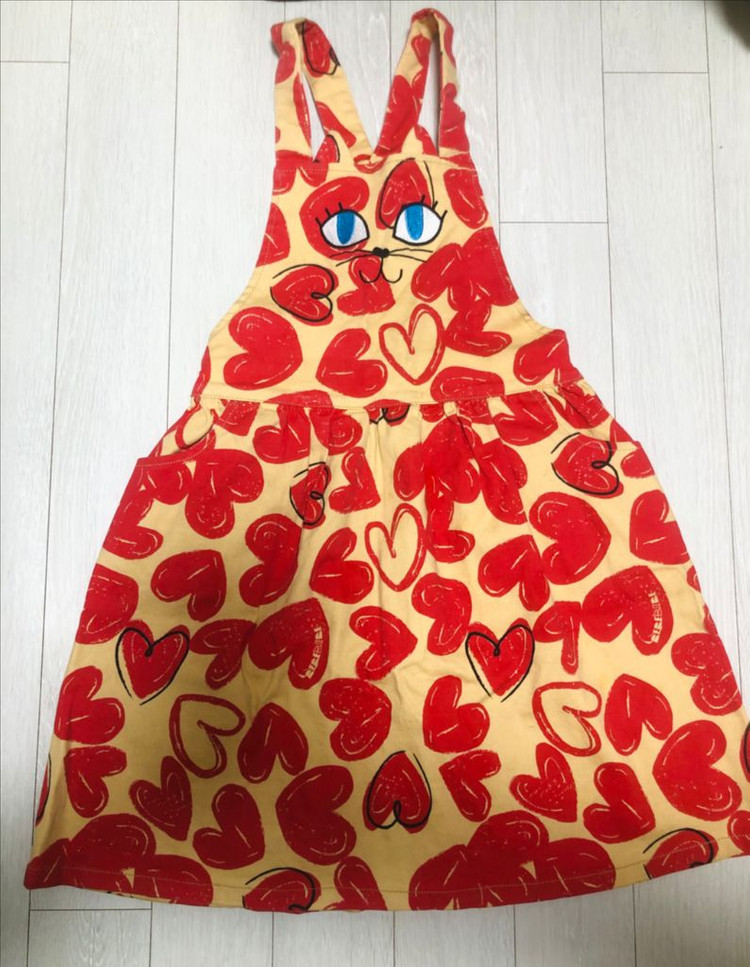 베베베베 고양이 하트 원피스 L+자라 블라우스+니삭스 이미지