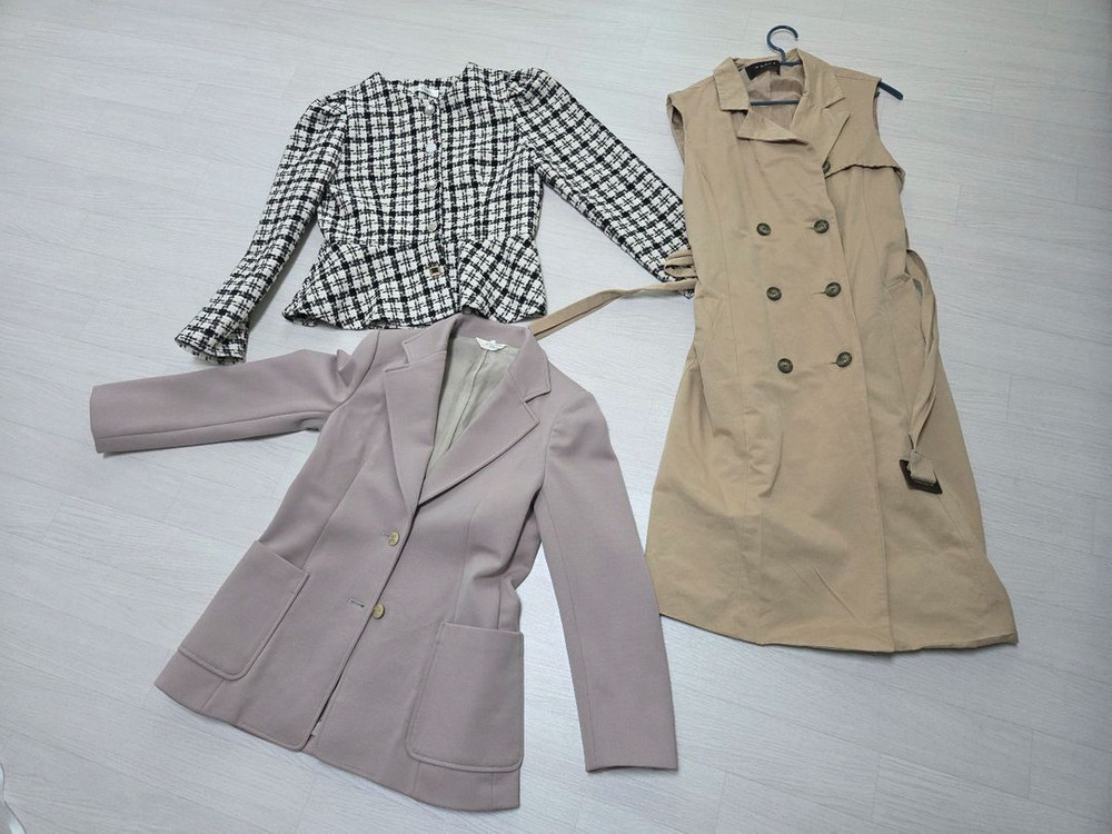 55사이즈 여성 의류 3종 세트 (자켓, 블레이저, 롱조끼) 무료배송 이미지