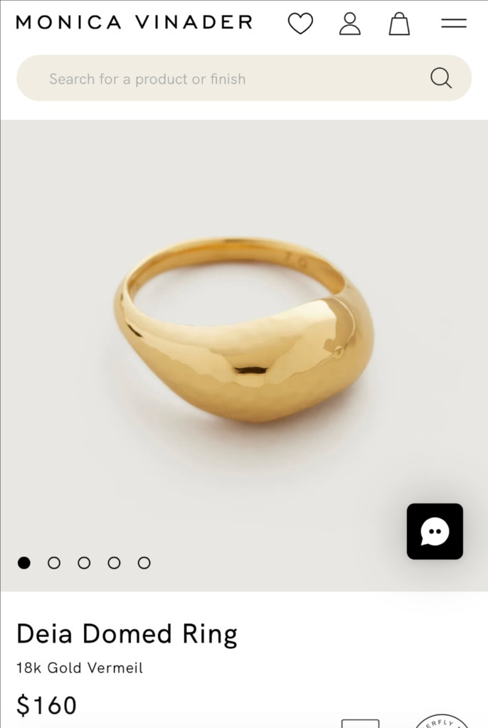 모니카비나더 데이아 링 반지 monica vinader 이미지