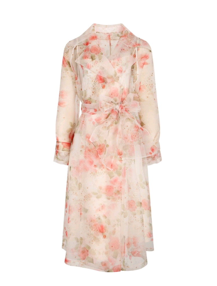 지고트 오간자트렌치겸원피스 이미지