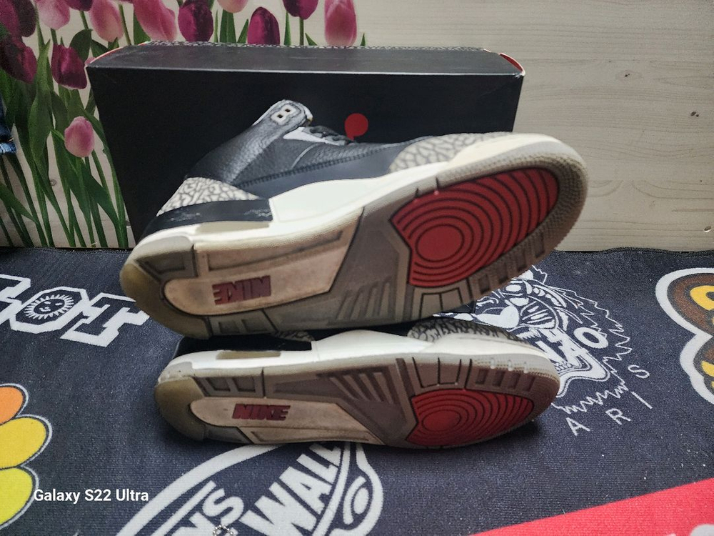 나이키 에어 조던 3 레트로 OG 블랙 시멘트 275mm 이미지