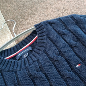 타미힐피거 여성 코튼 케이블 니트 이미지