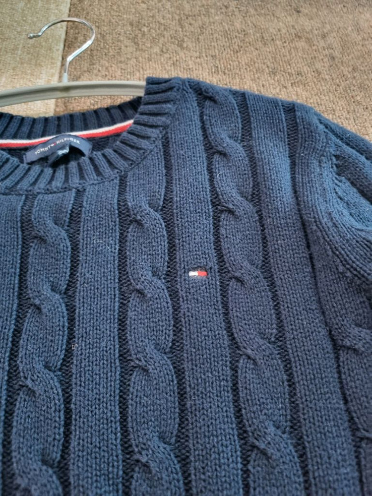 타미힐피거 여성 코튼 케이블 니트 이미지