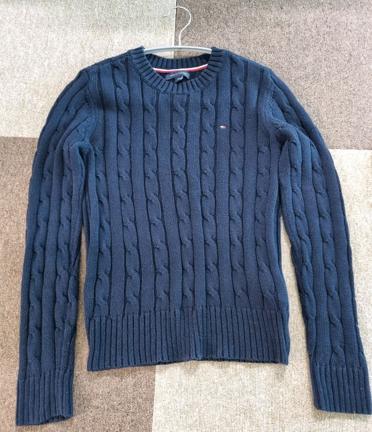 타미힐피거 여성 코튼 케이블 니트 이미지