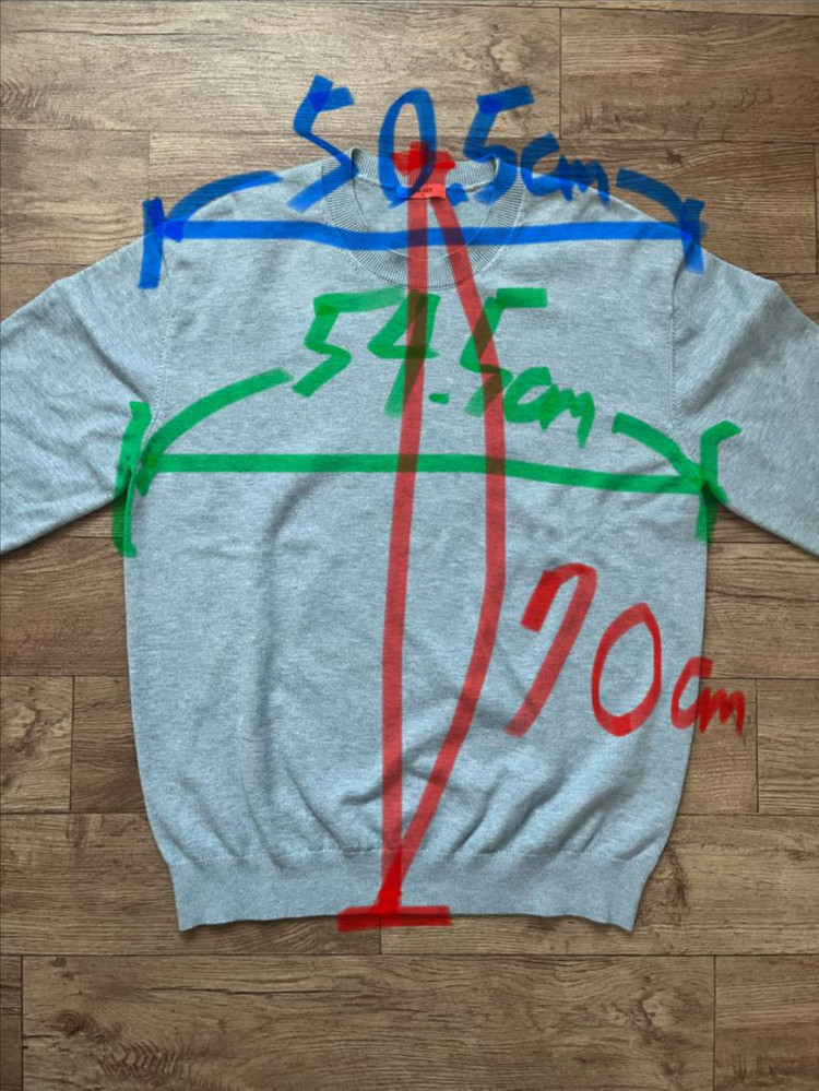 폴햄 남자 니트 100 정도 멜란지블루 하늘색 스웨터 이미지