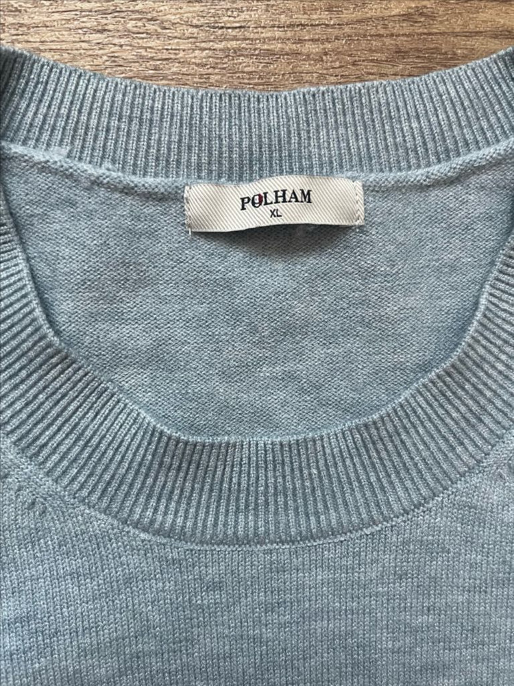 폴햄 남자 니트 100 정도 멜란지블루 하늘색 스웨터 이미지