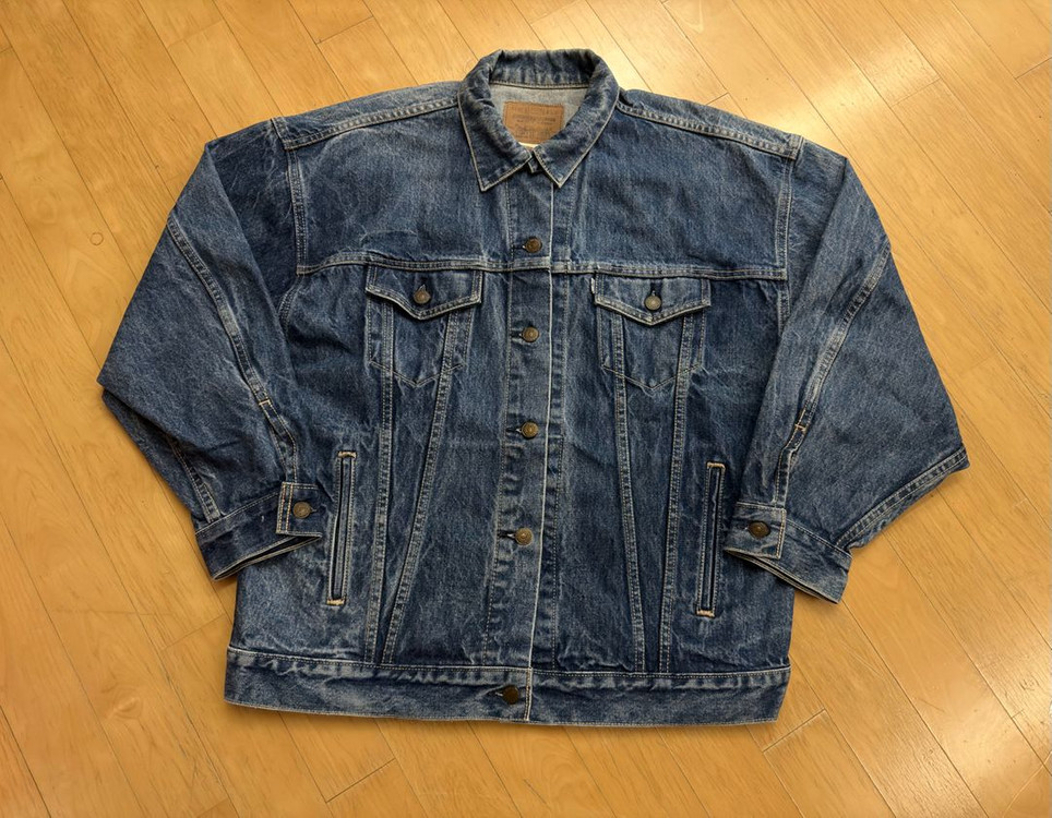 [리바이스] 90s USA 오리지널 빈티지 화이트탭 오버핏 데님 자켓 이미지