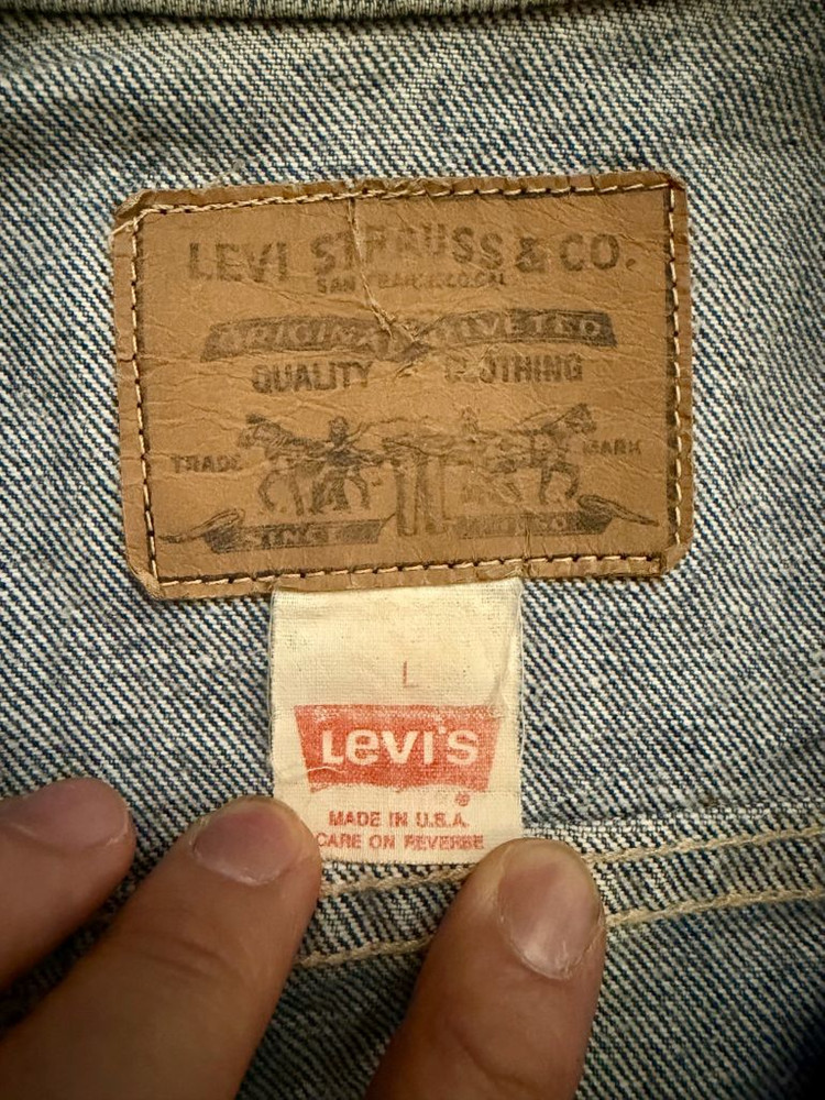 [리바이스] 90s USA 오리지널 빈티지 화이트탭 오버핏 데님 자켓 이미지