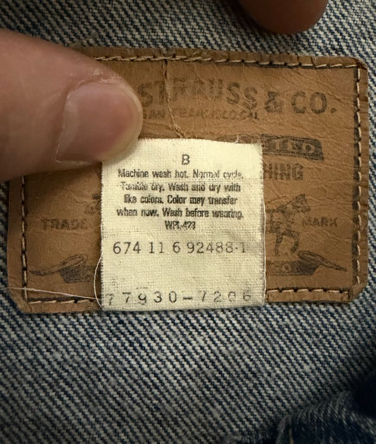 [리바이스] 90s USA 오리지널 빈티지 화이트탭 오버핏 데님 자켓 이미지