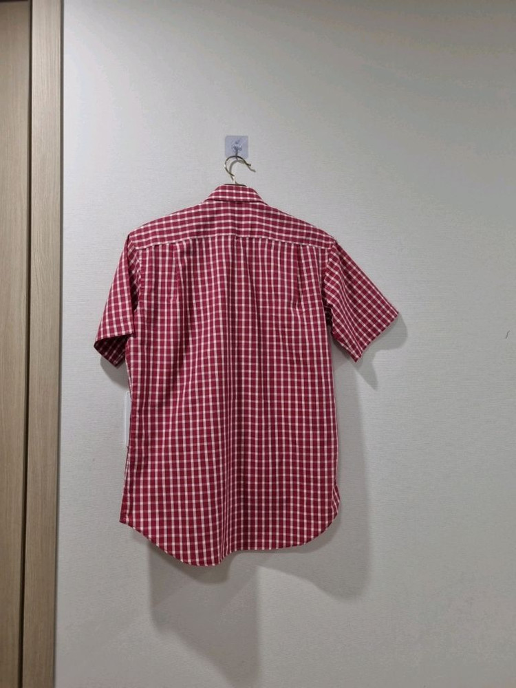 랑방 남성 체크 반팔 셔츠 정품 이미지