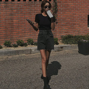<새옷> 블랙 데님 팬츠 이미지