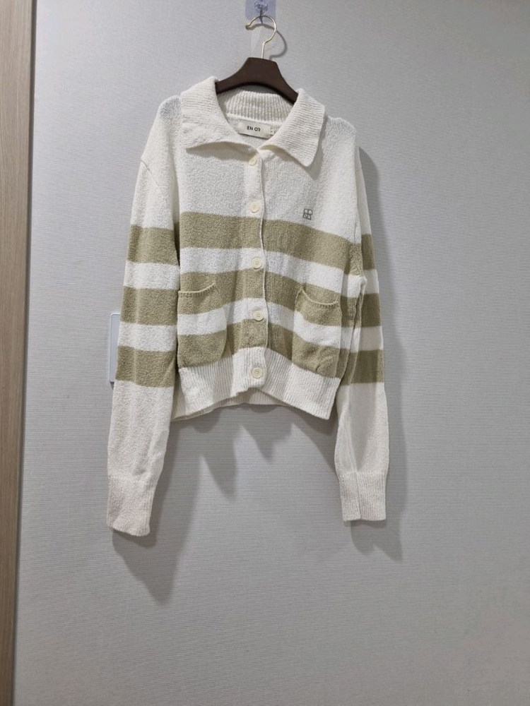 EN OR 엔오르 스트라이프 니트 가디건 이미지