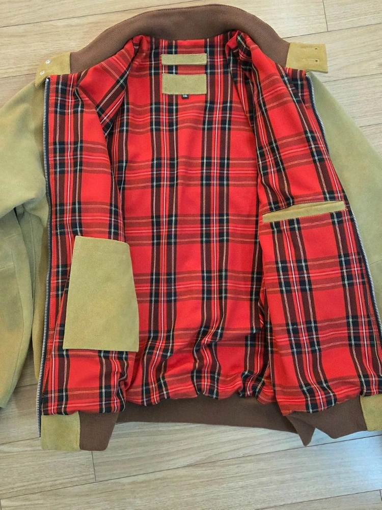 민트급 차메카지 가죽 누벅 블루종 3xl (105~110) 이미지