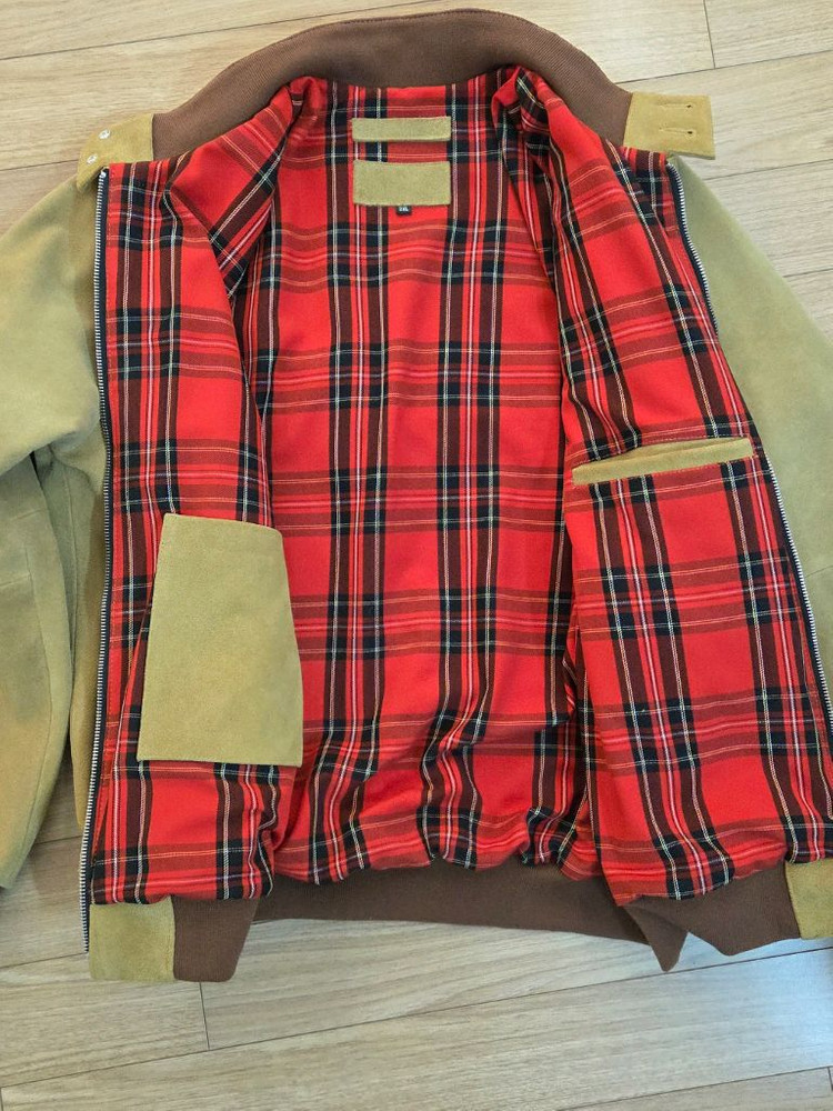 민트급 차메카지 가죽 누벅 블루종 3xl (105~110) 이미지