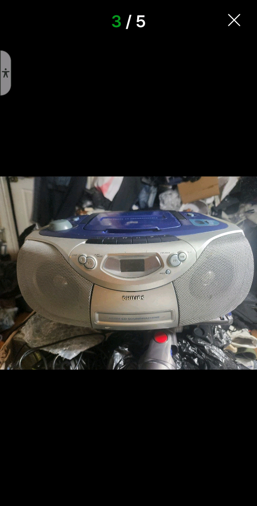 레트로 필립스 포터블 라디오 시디 카세트 플레이어 AZ1004 판매합니다 이미지