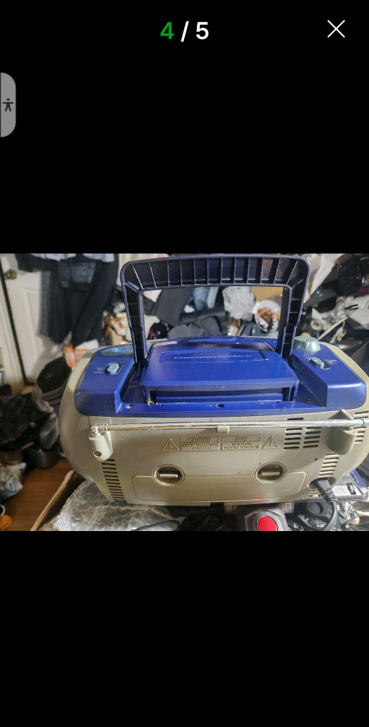 레트로 필립스 포터블 라디오 시디 카세트 플레이어 AZ1004 판매합니다 이미지