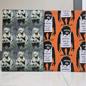 베어브릭 RIOT COP+MONKEY SIGN 400%+100% 이미지