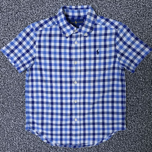 [무료배송][115]폴로 키즈 체크 반팔 셔츠 남방 이미지