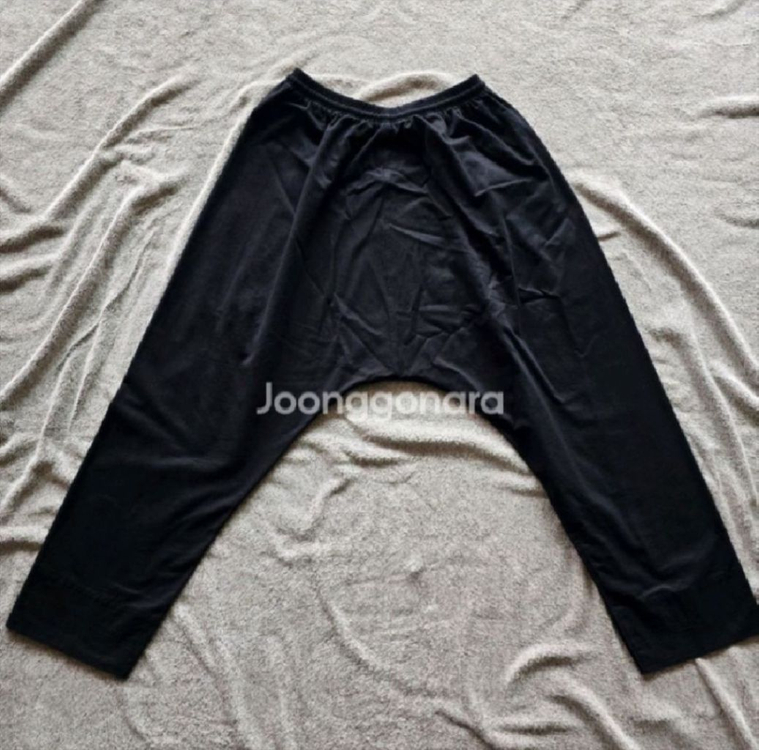 정품 Marcelo Burlon County of Milan 마르셀로 불론 남성 바지 드롭 크로치 조거 팬츠 이미지