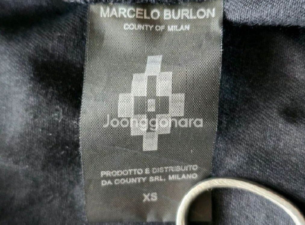 정품 Marcelo Burlon County of Milan 마르셀로 불론 남성 바지 드롭 크로치 조거 팬츠 이미지