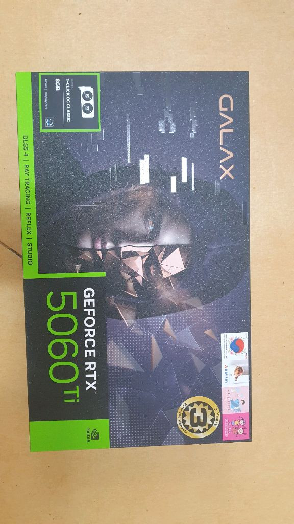 갤럭시 RTX 5060 Ti black oc classic 그래픽카드 이미지