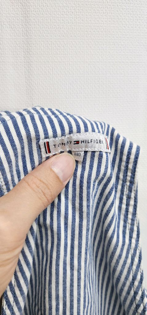 타미힐피거 키즈 스트라이프 멜빵바지 판매합니다 이미지