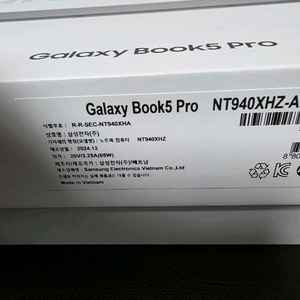 삼성 갤럭시북5 프로 14인치 노트북/384GB/2시간 사용/새제품 이미지