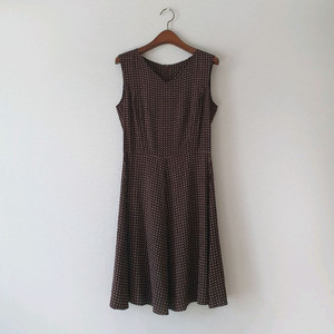 막스마라 브라운 플라워도트 실크 원피스 38 이미지