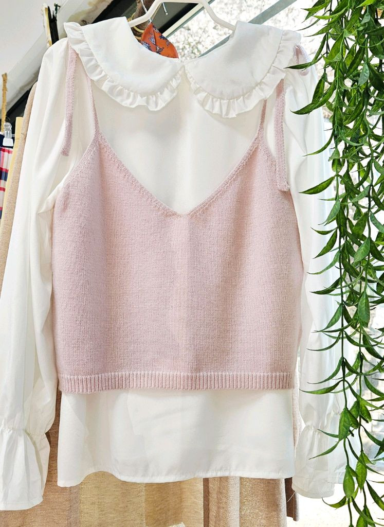 [새상품]화이트 프릴 카라 블라우스(M) 이미지