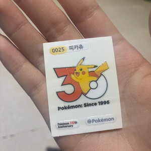 포켓몬 피카츄 30주년 띠부씰 이미지