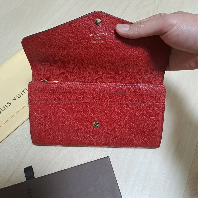 [100%/정품] 루이비통 사라 월릿 모노그램 앙프렝뜨, 루이비통지갑,루이비통장지갑 이미지
