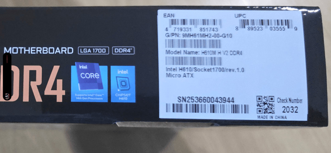 기가바이트 H610M H V2 DDR4 메인보드 판매합니다. 이미지