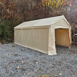 이동식 대형 캐노피 천막 주문제작 창고 캐노피천막 몽골텐트 방수천막 접이식 차광막 워닝 그늘막 이미지