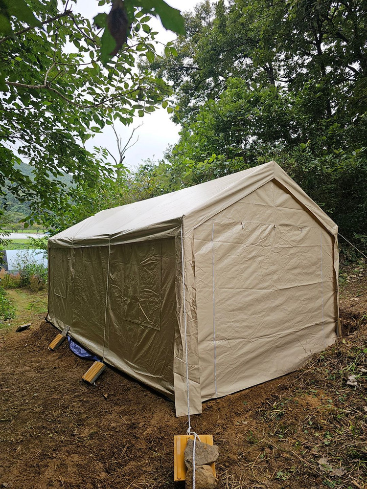 이동식 대형 캐노피 천막 주문제작 창고 캐노피천막 몽골텐트 방수천막 접이식 차광막 워닝 그늘막 이미지