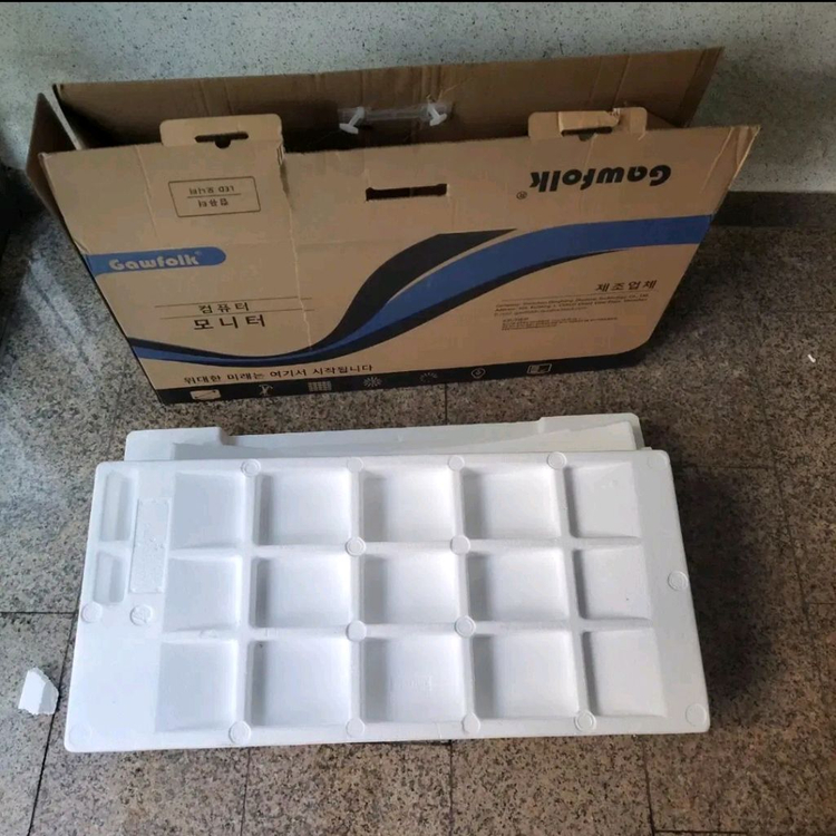 택배포함 대구 슈퍼와이드 모니터포장용 박스 스티로폼 풀세트 이미지