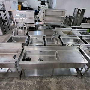 업소용씽크대 개수대 작업대 벽찬장 이미지