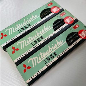 70년대 미쯔비시 9800연필 36자루 (경도 H, HB, 2B) 이미지