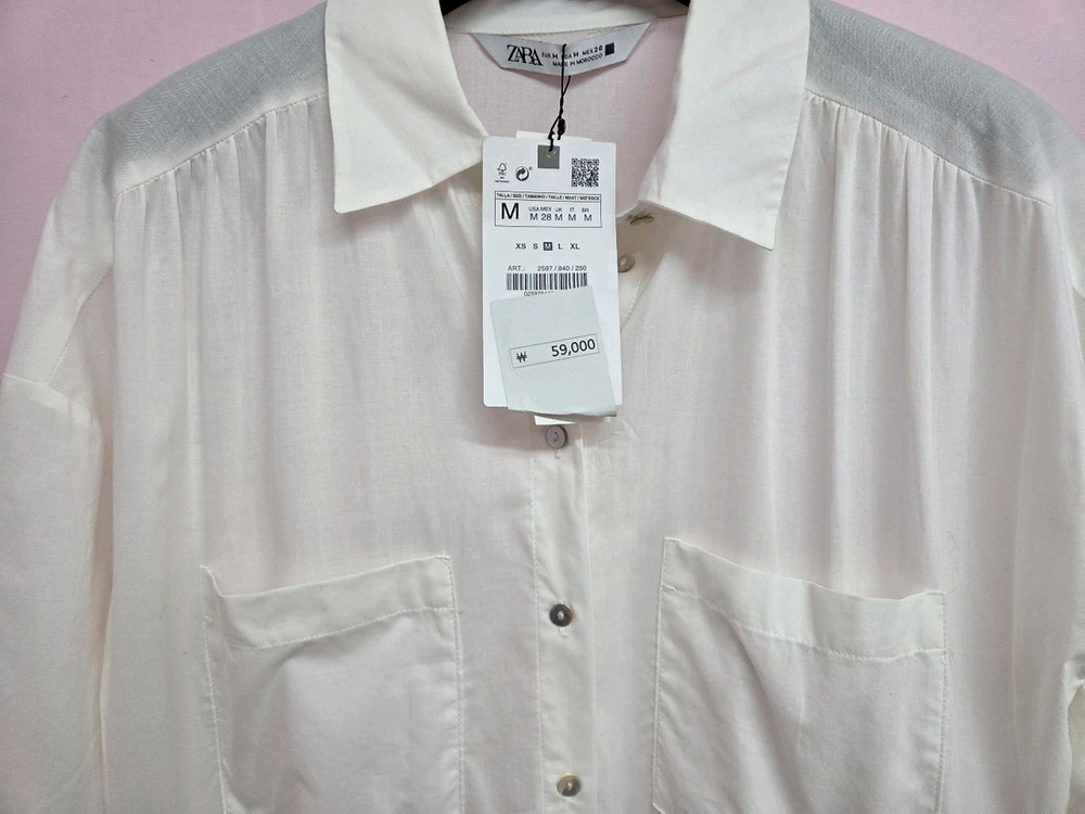 택달린새상품)ZARA 셔츠 롱 원피스 이미지