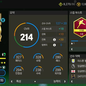 FC모바일 토츠 왓킨스 @판매 이미지