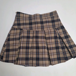 체크 플리츠 스커트 S 이미지