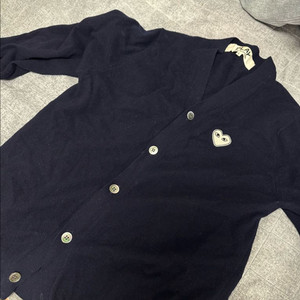 꼼데가르송 가디건 L 네이비 화이트와펜 정품 이미지